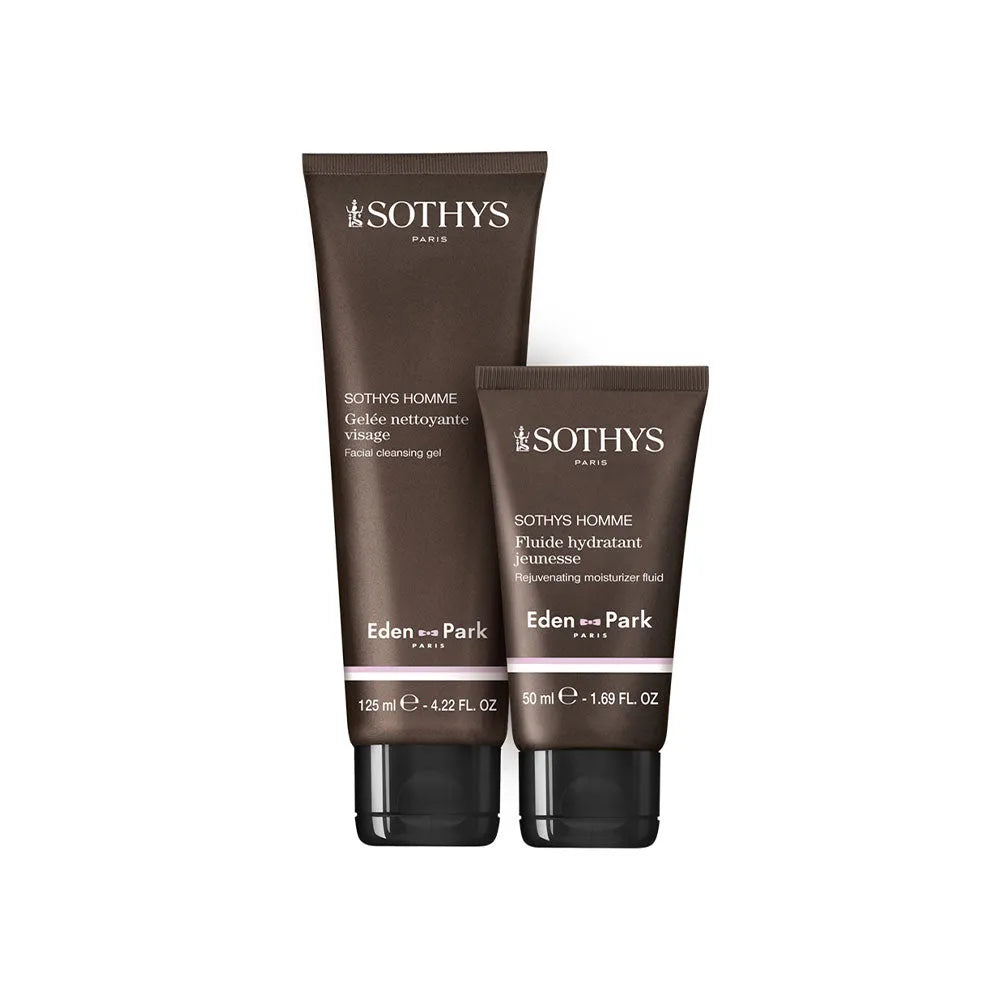 Festive Cleansing Gel & Fluid Moisturiser set | Homme