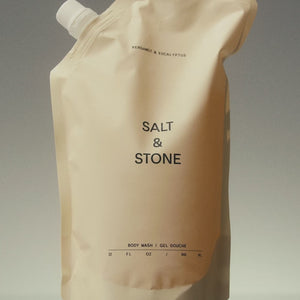 Salt & Stone Body Wash Refill Pouch | Bergamot & Hinoki (946 ml)