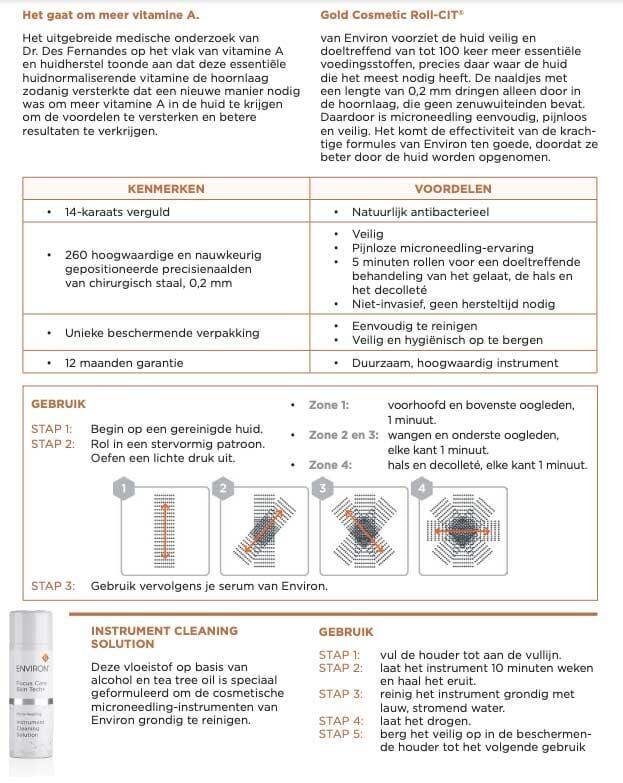 Micro-Needling Gold Cosmetic Roll-CIT - Skin / Scent